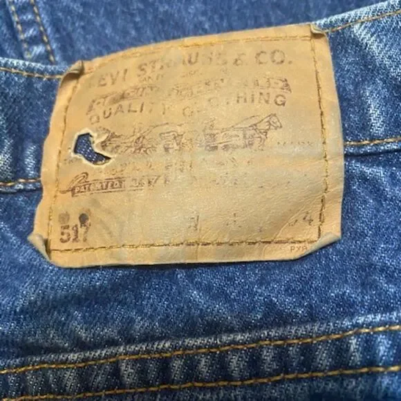 Levi's  517 Vintage (1994) Slim Fit distressed jeans, size 36/34 - Picture 3 of 10